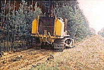 Krohn machine working at forest border